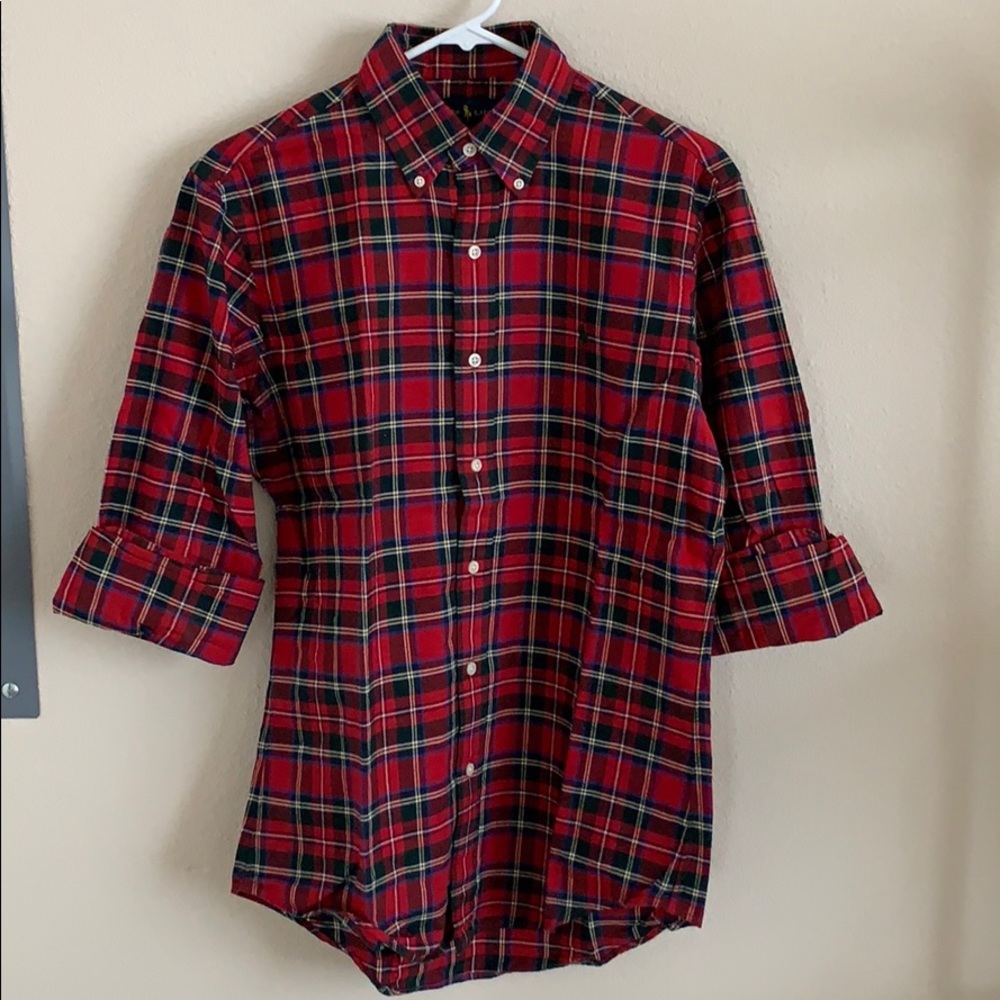 Ralph Lauren Plaid Woven Button Up Shirt